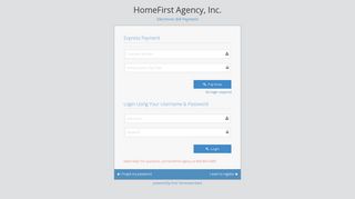 HomeFirst Agency, Inc. - Login Page - EBP