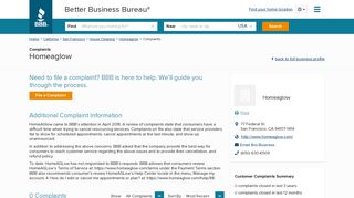 Homeaglow | Complaints | Better Business Bureau® Profile
