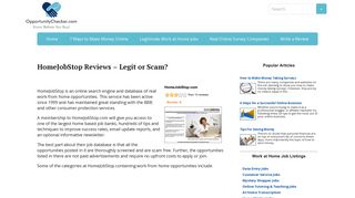 HomeJobStop Reviews – Legit or Scam? - OpportunityChecker.com
