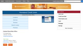 Homeland Credit Union - Chillicothe, OH - Credit Unions Online