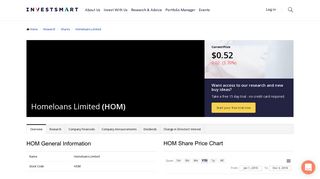 Homeloans Limited (ASX:HOM) - Shares, Dividends & News ...