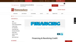 Furniture Financing and Revolving Credit | Homemakers