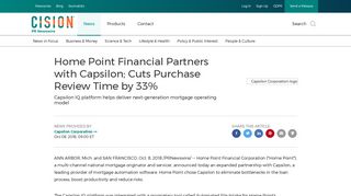 Home Point Financial Partners with Capsilon; Cuts Purchase Review ...