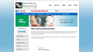 What is Easy Pay and how do I log in? - Homer Electric Association Inc