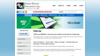 Mobile App - Homer Electric Association Inc