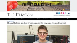 Ithaca College student creates easier-to-navigate HomerConnect ...