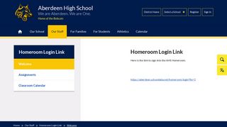 Homeroom Login Link / Welcome - Aberdeen School District