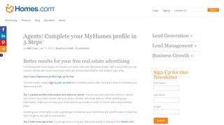 Agents: Complete your MyHomes profile in 5 Steps - Homes.com