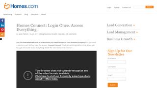 Homes Connect: Login Once. Access Everything. - Homes.com