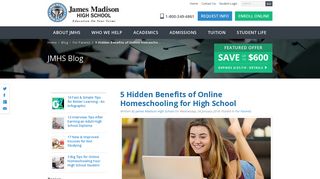 5 Hidden Benefits of Online Homeschooling for High School - James ...