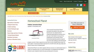 Homeschool Planet - Cathy Duffy Reviews