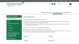 New Prescription | Homescripts