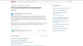 How can we sell products on HomeShop18? - Quora
