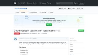 Could not login vagrant with vagrant ssh · Issue #723 · laravel ...