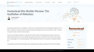 Homestead Website Builder Review - Is it any good?