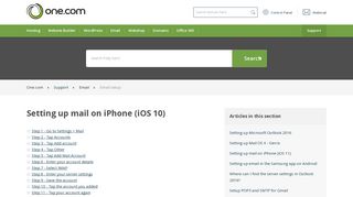 Setting up mail on iPhone (iOS 10) – Support | One.com
