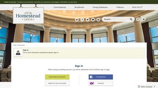 Sign In - Homestead, FL - Official Website