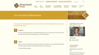 Get Account Information | Homestead Funds