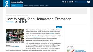 How to Apply for a Homestead Exemption | HowStuffWorks