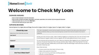 HomeStreet Bank - Check My Loan