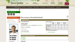 The scoop on 'HomeStyle Books' - Dave's Garden