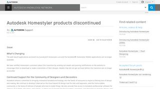 Autodesk Homestyler products discontinued | Search | Autodesk ...