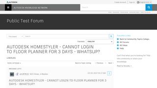 AUTODESK HOMESTYLER - CANNOT LOGIN TO FLOOR PLANNER FOR 3 DAYS ...