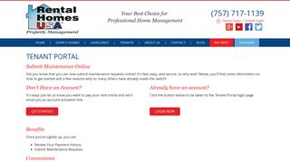 Tenant Portal - Rental Homes USA, LLC Property Management