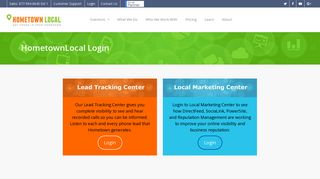 Login - HometownLocal Lead Tracking and Business Center