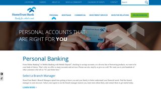 Personal Banking | HomeTrust Bank - HomeTrust Banking