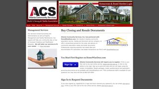 Closing/Resale Packages - Atlanta Community Services