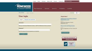 User login | Homewood Retirement Centers - MD PA VA Retirement ...
