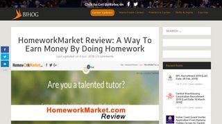 HomeworkMarket Review 2018: Way To Earn Money By ... - Bihog.com