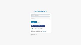 Sign In - myHomework