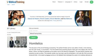 Homiletics | Free Online Biblical Library - Biblical Training