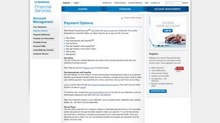 Honda Online Account Management - Payment Options