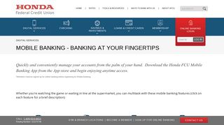 Mobile Banking - Honda FCU