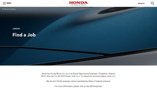 Honda Jobs & Available Open Positions | Honda