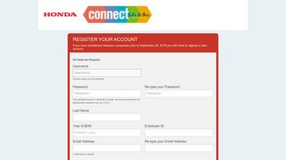 Register your account to access - HONDA connect