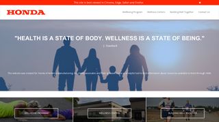 Honda Wellness: Home Page