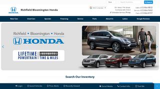 Richfield Bloomington Honda: Honda New & Used Car Dealer ...