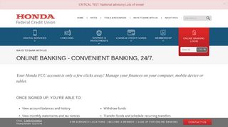 Honda FCU - Online Banking