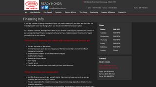 Honda Financial Services - READY HONDA