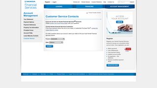 Honda Online Account Management - Customer Services