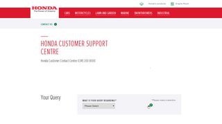 Contact Us | Customer Support Centre | Honda UK