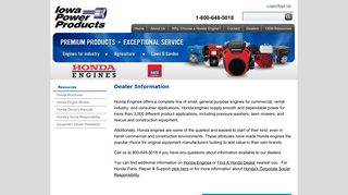 Home | Iowa Power Products | Dealer Information