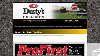 Honda ProFirst Certified - Dusty's Collision: Ann Arbor, Michigan ...