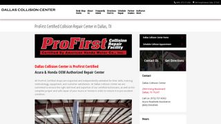 ProFirst Certified Collision Repair Center in Dallas, TX