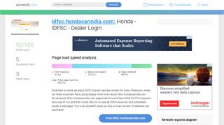 Access idfsc.hondacarindia.com. Honda - IDFSC - Dealer Login