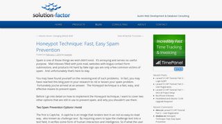 Honeypot Technique: Fast, Easy Spam Prevention | SolutionFactor